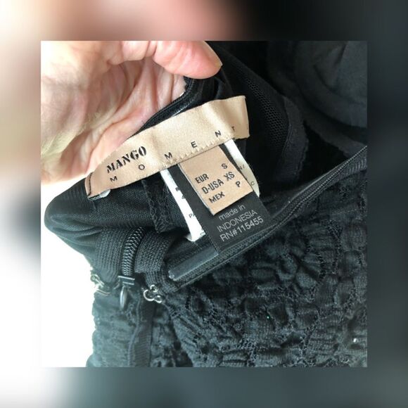 Mango lace black bustier dress size xs - Picture 3 of 8